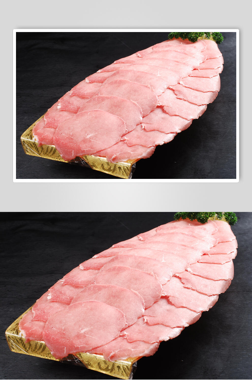 生吃牛肉片素材
