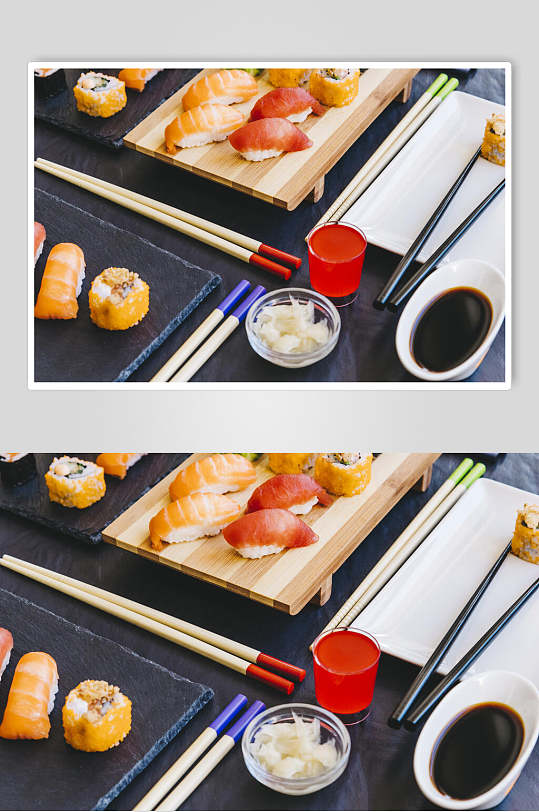 黑色系寿司日式料理海报