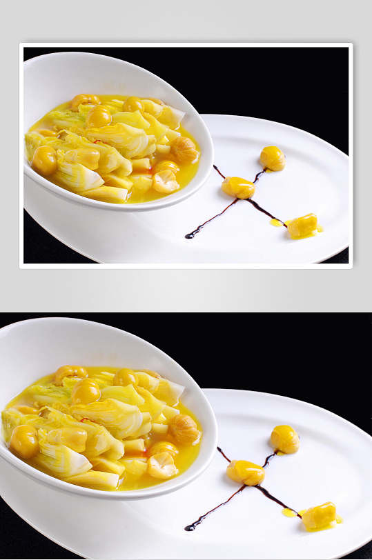 鲜香素菜板栗娃娃菜高清图片