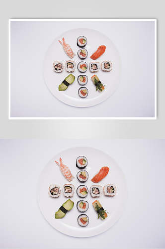 寿司美食摆盘艺术高级免抠背景