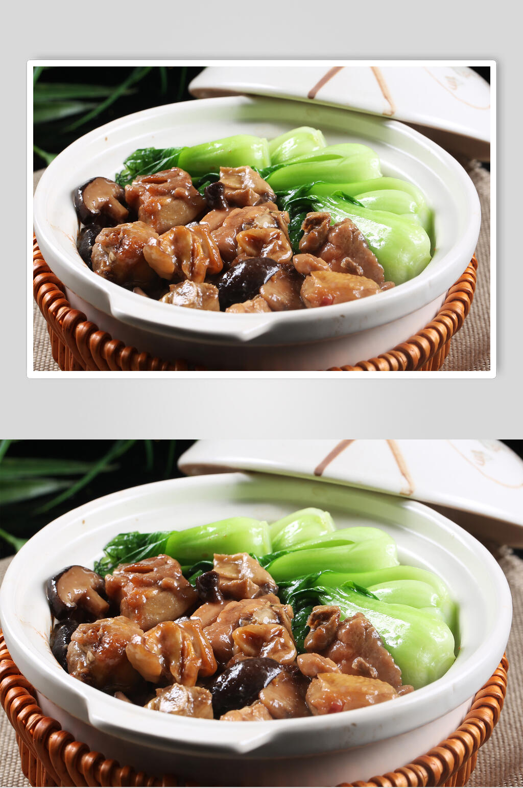 香菇鸡煲仔饭实拍图海报素材