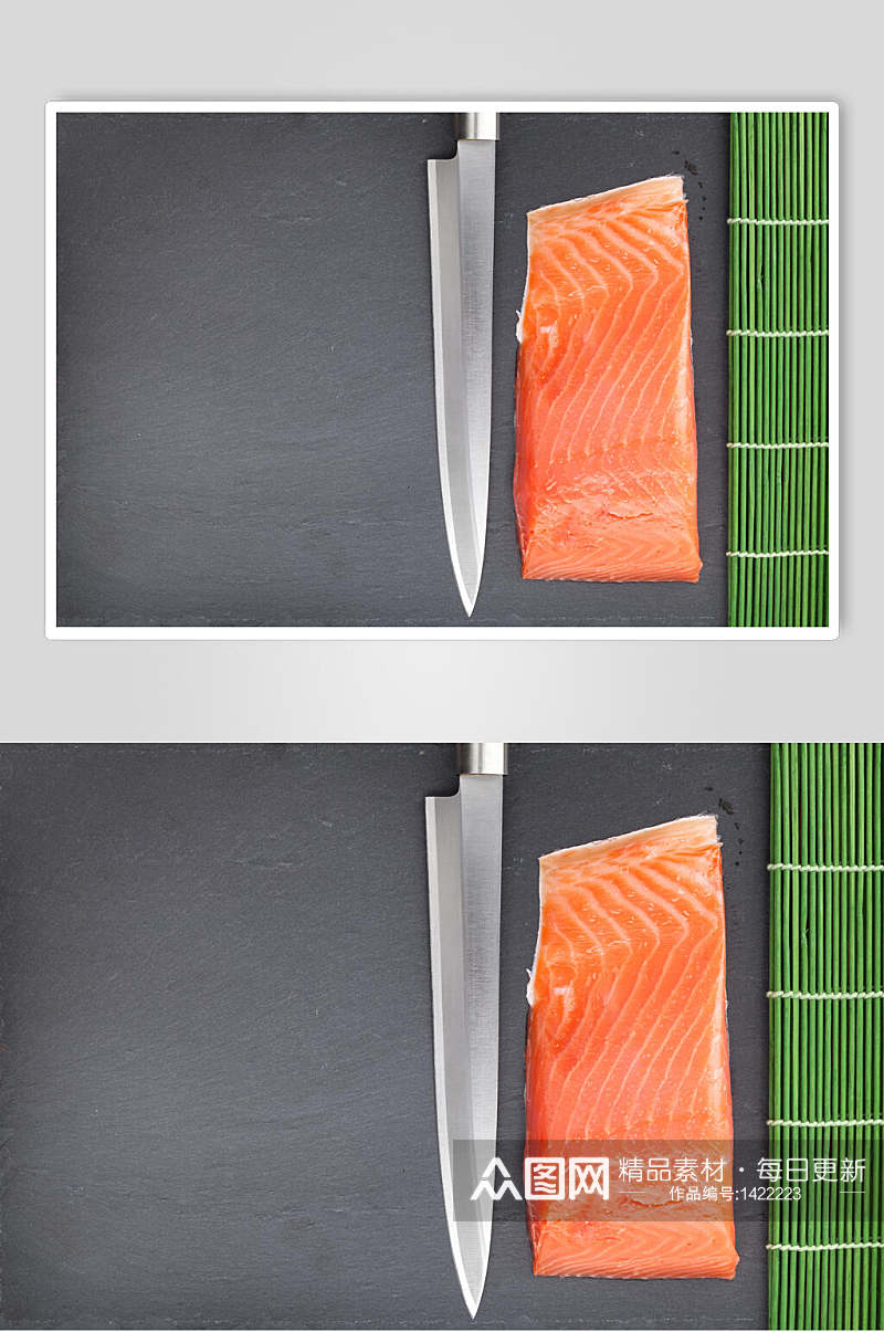 寿司美食三文鱼高级食材免抠背景素材
