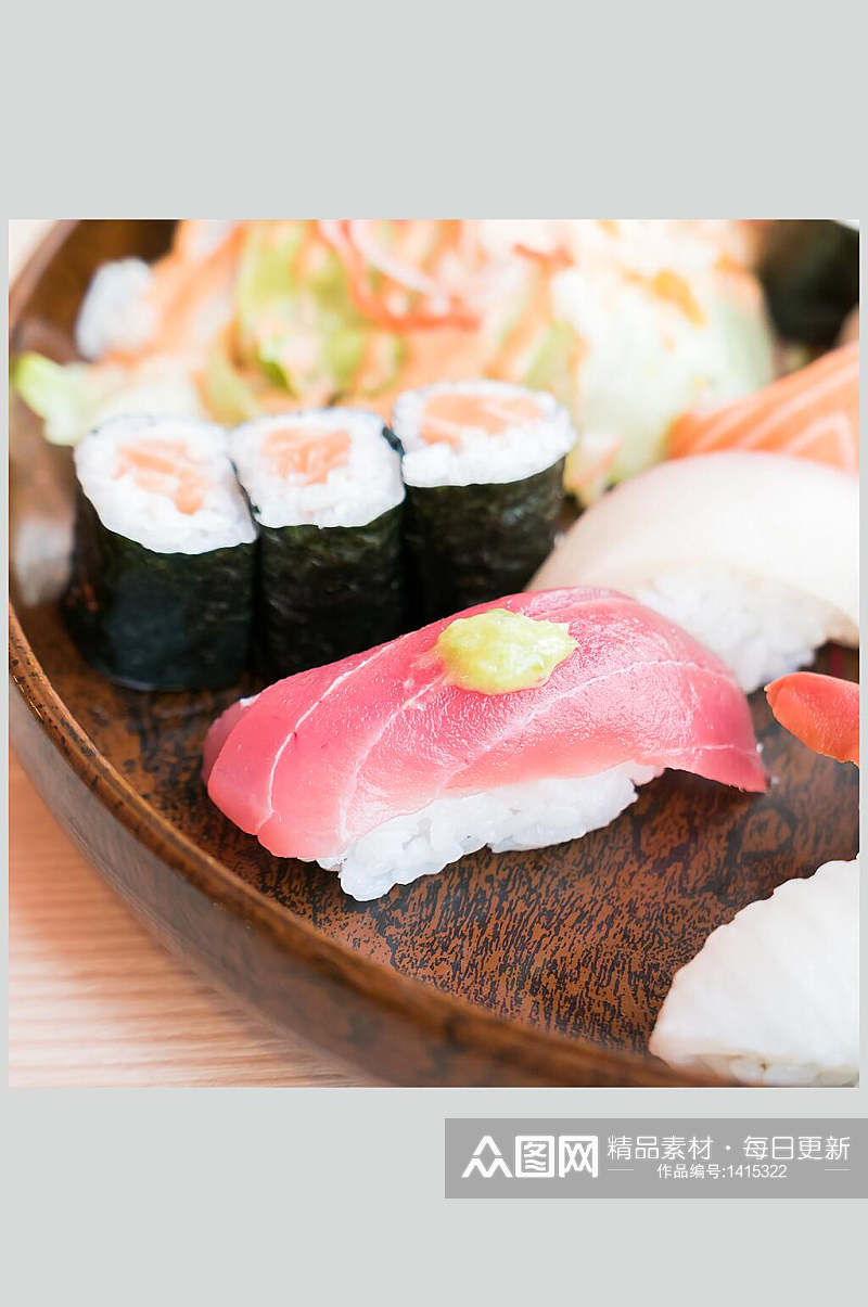 日式美食插画简洁综合寿司套餐素材