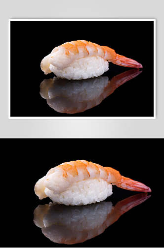 日式美食插画简洁手握虾寿司