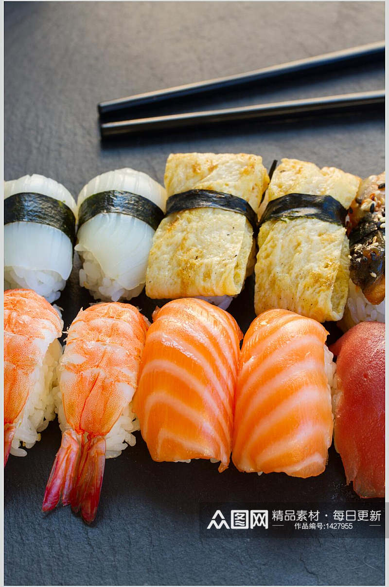 寿司美食手握套餐菜单摄影图素材