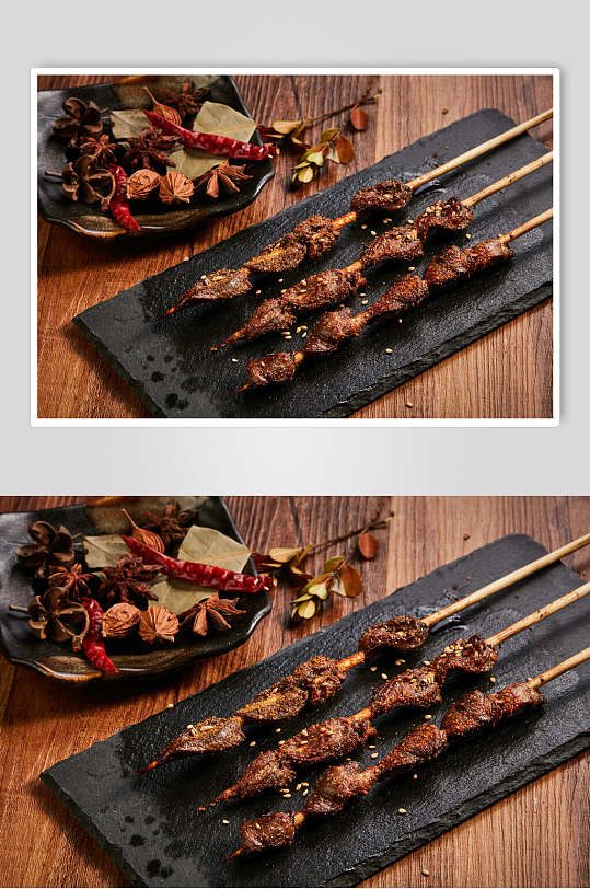 烤猪肺美食图片