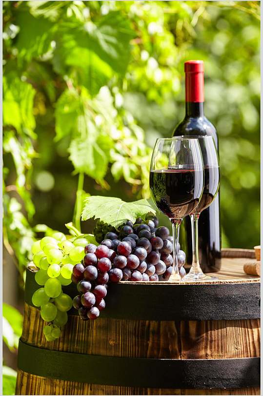 创意红酒葡萄酒摄影图片