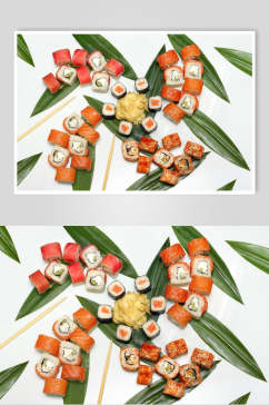 寿司美食日系散小卷视觉摄影图