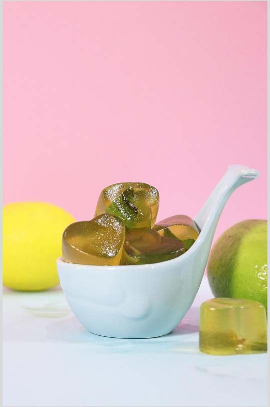 自制青柠冻摄影图片