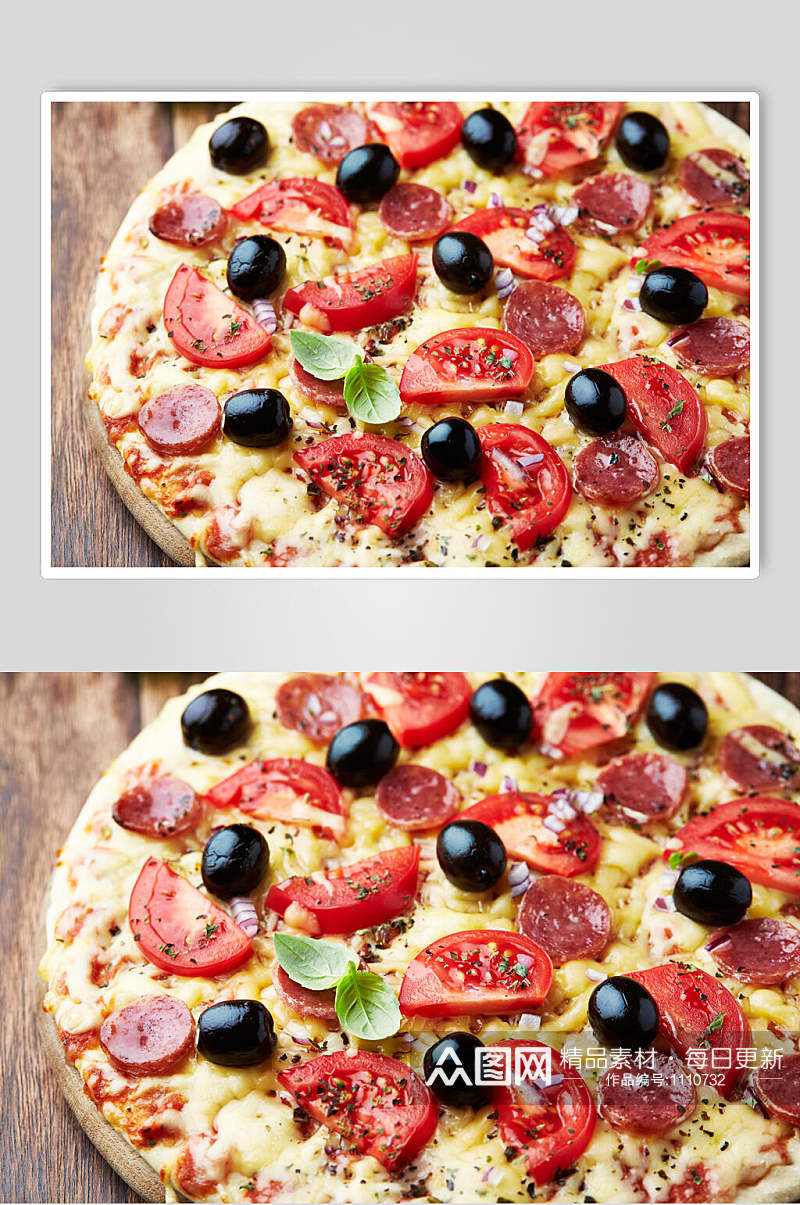 西红柿披萨美食图片素材