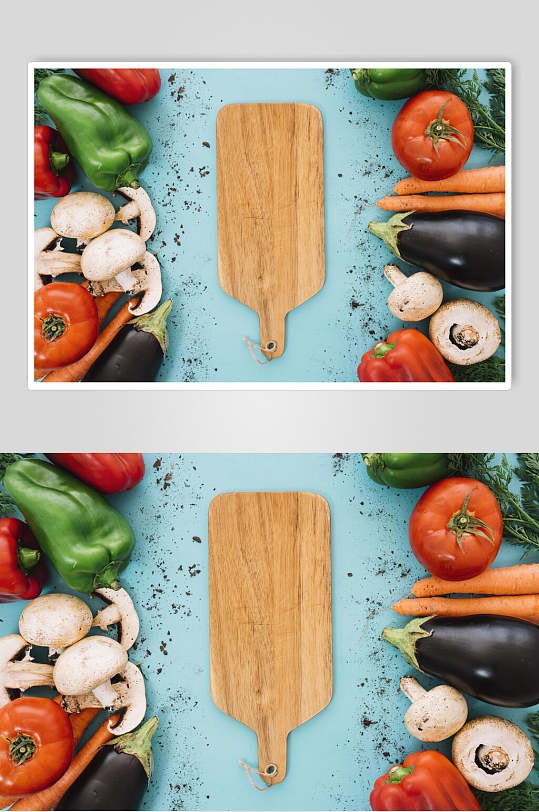 众图网美食图片插画简洁蔬菜展板蘑菇