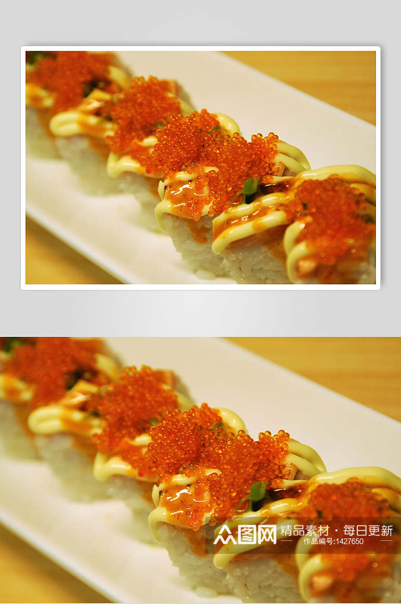 寿司美食餐单日式里卷菜单摄影图素材
