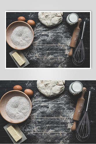 众图网美食灰色面粉厨房海报