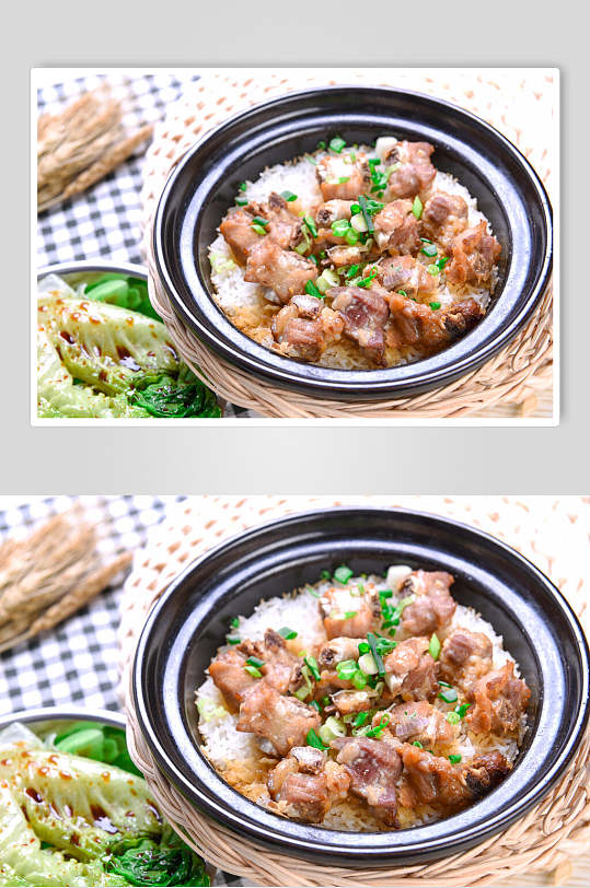 砂锅饭中式美食焖排骨套餐免抠背景