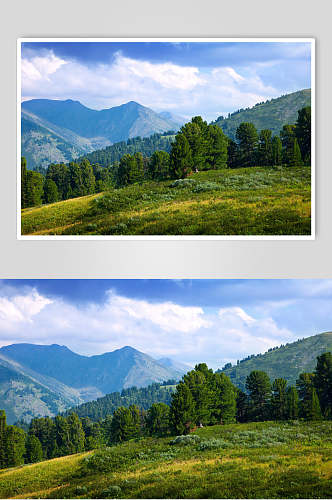 自然风景草原大山