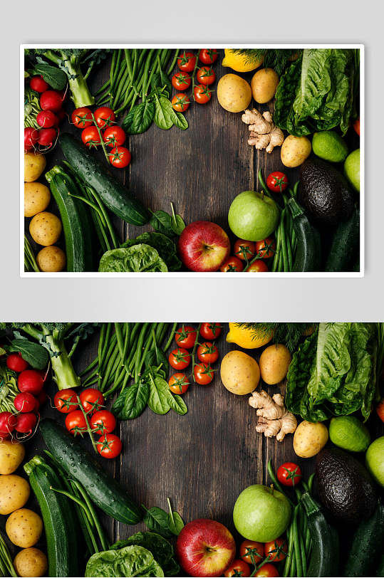 众图网美食简约绿色蔬菜海报