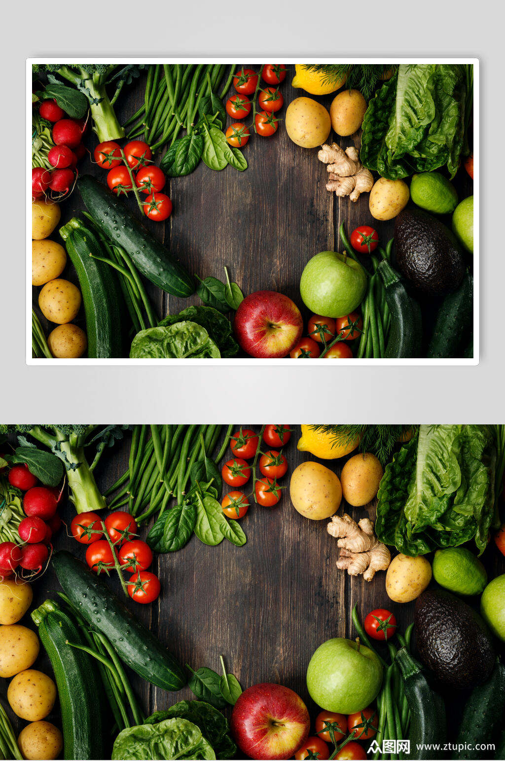 众图网美食简约绿色蔬菜海报素材
