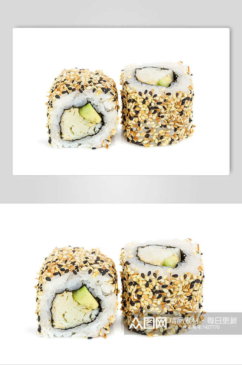 寿司美食里卷简洁摄影图素材