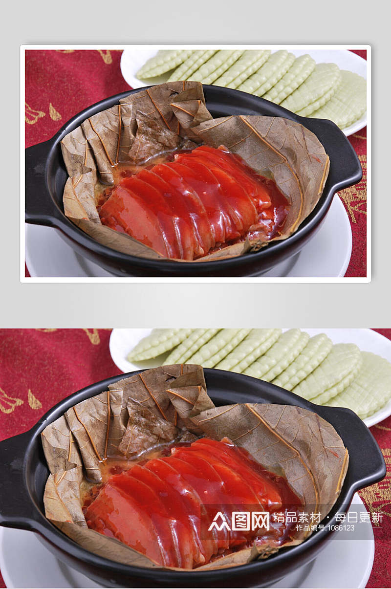 荷叶腐汁肉高清美食图片素材