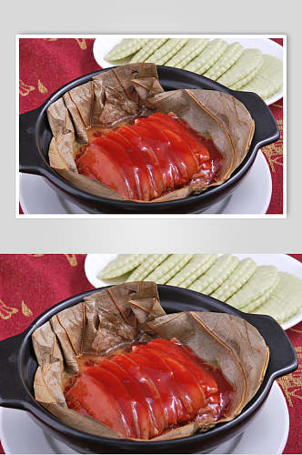 荷叶腐汁肉高清美食图片