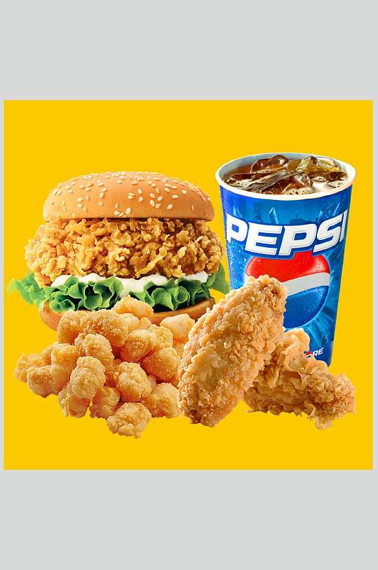 肯德基鸡肉卷配可乐摄影图片