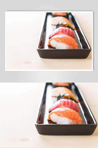 日式美食插画简洁高级手握寿司三文鱼