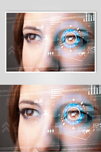 人物眼睛互联网科技背景素材