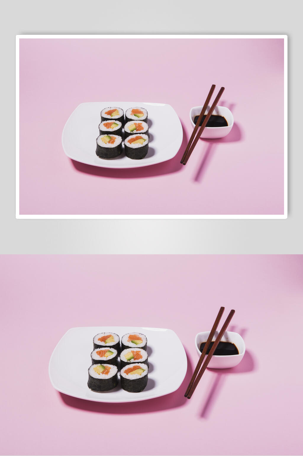 寿司美食小饭团卷免抠背景素材