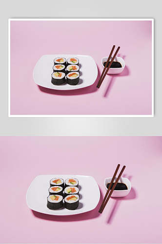 寿司美食小饭团卷免抠背景