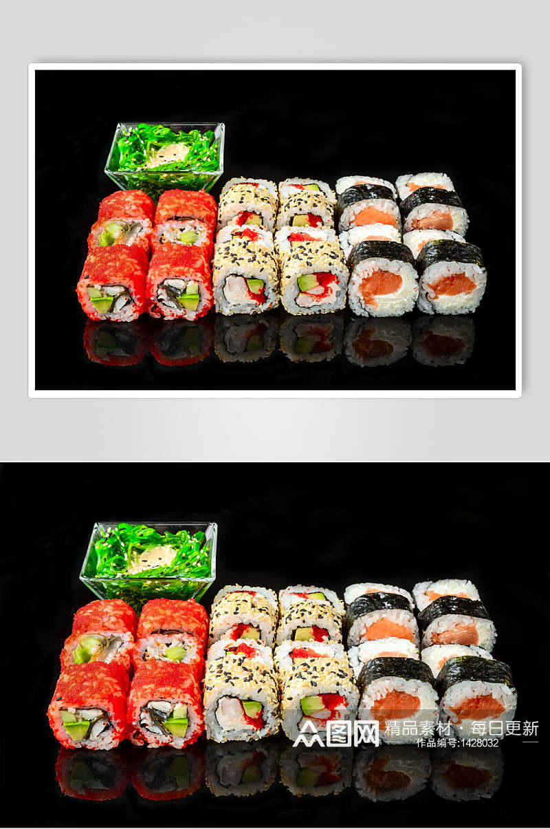 寿司美食小卷套餐外卖餐单摄影图素材