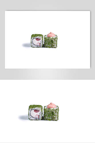 寿司美食白底两个箱寿司免抠背景