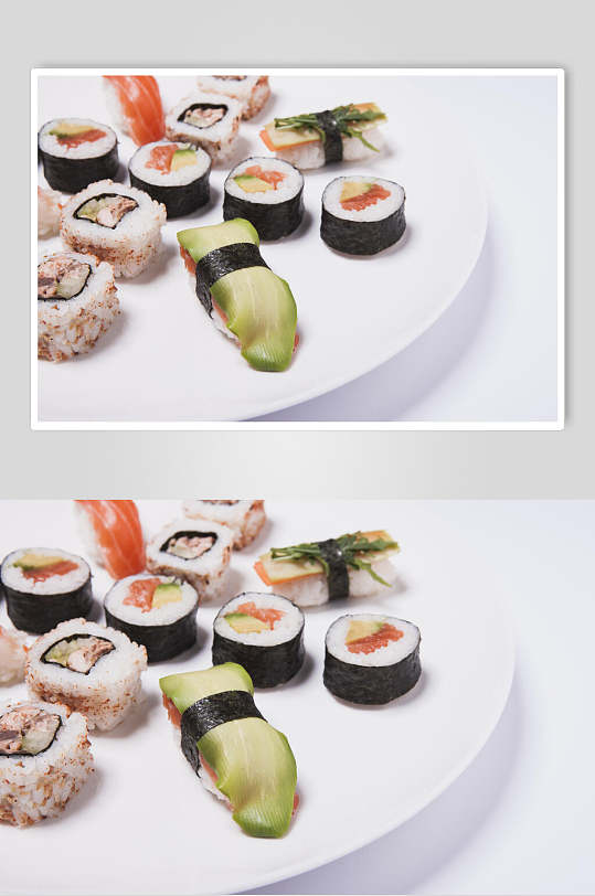 寿司美食菜单日式套餐里卷菜单摄影图