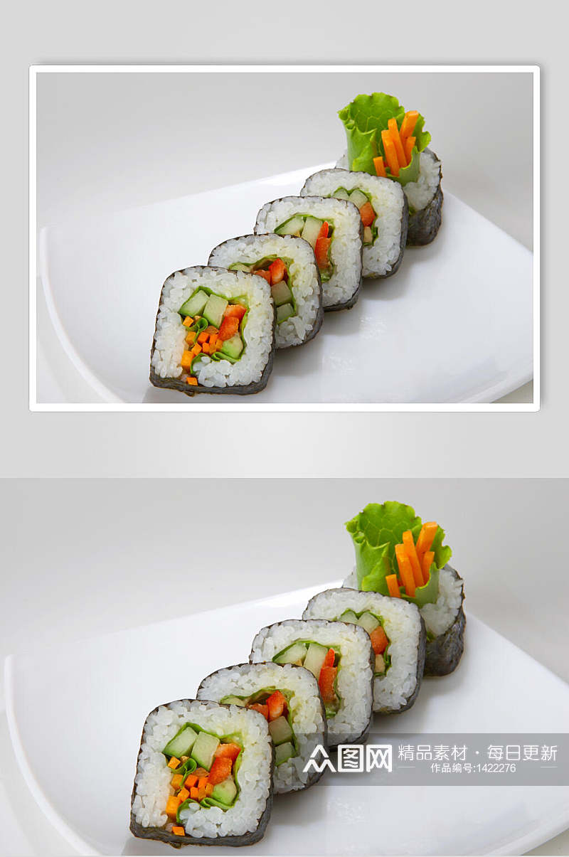 寿司美食小卷视觉效果免抠背景素材