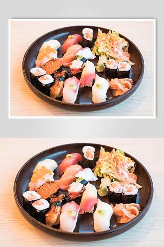 日式美食拼盘寿司海报