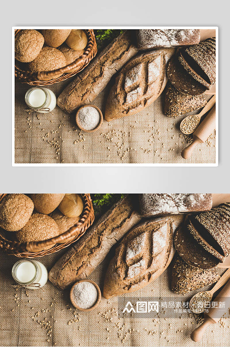 众图网美食图片插画面食面包欧式素材