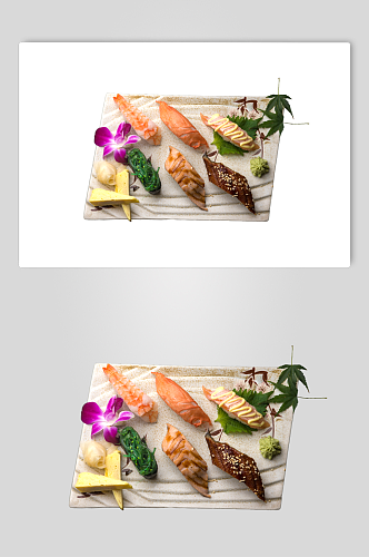 海鲜灰底日式料理海报