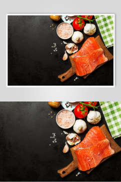 众图网美食图片插画简洁食材三文鱼