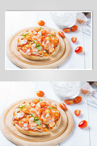 海鲜披萨美食图片素材