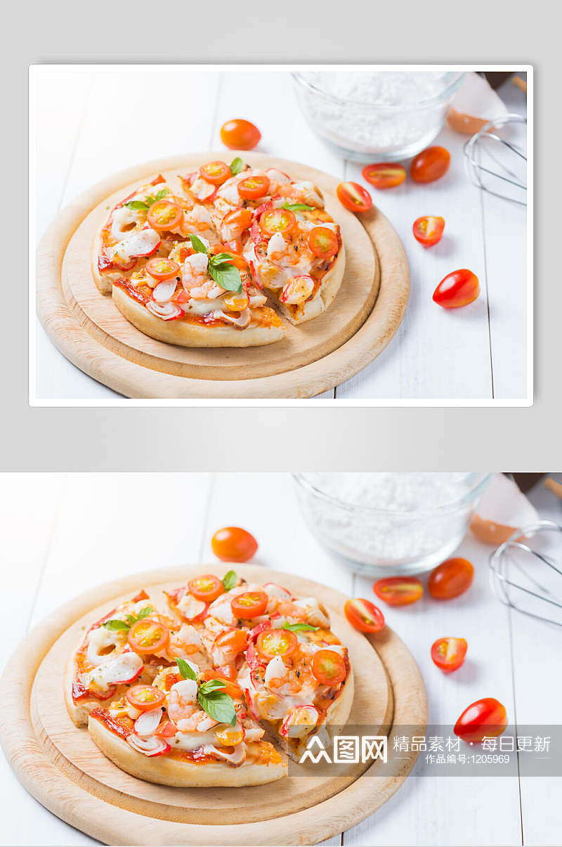 海鲜披萨美食图片素材素材