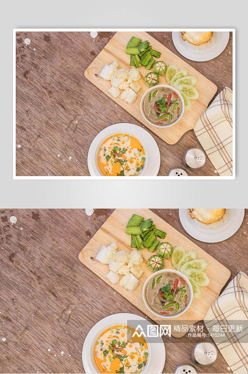 众图网美食图片插画简洁蔬菜西餐沙拉素材