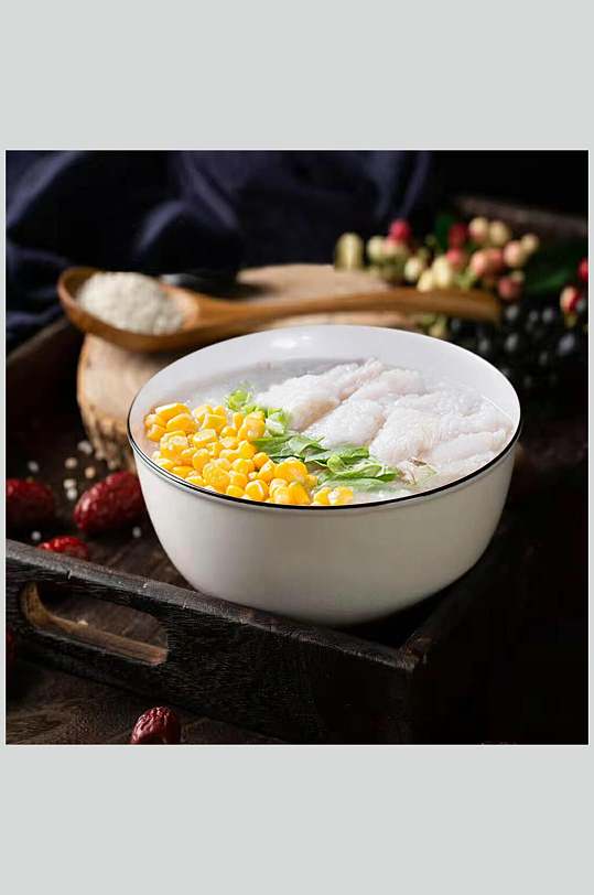 玉米鱼片粥