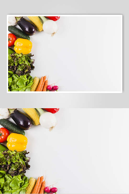 美食插画简洁食材有机蔬菜