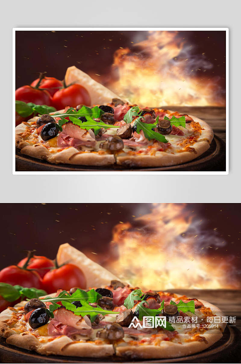 火腿披萨美食图片素材素材