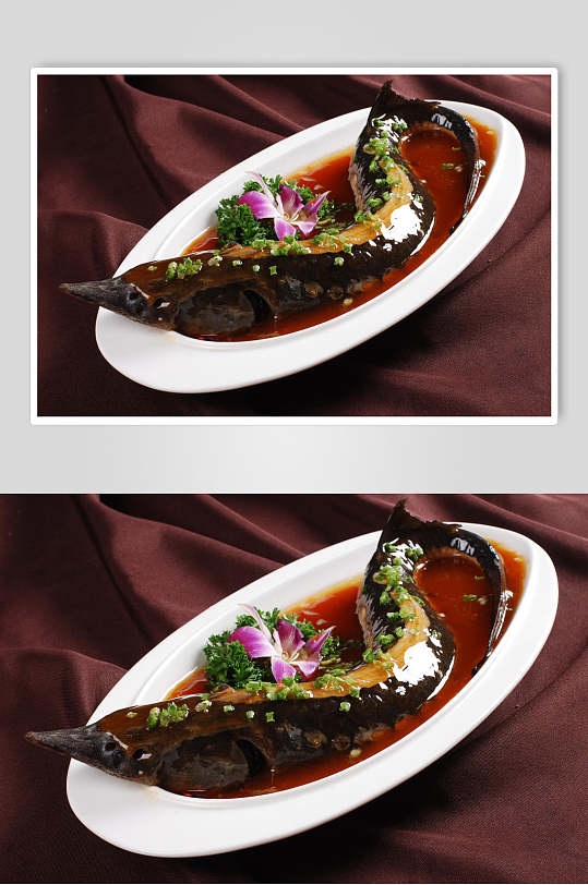 红烧中华鲟餐饮美食图片