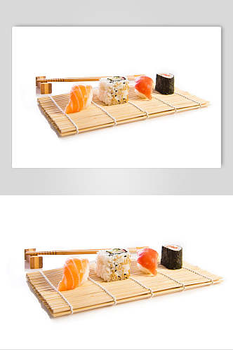 寿司美食日式极简风摆盘艺术摄影图