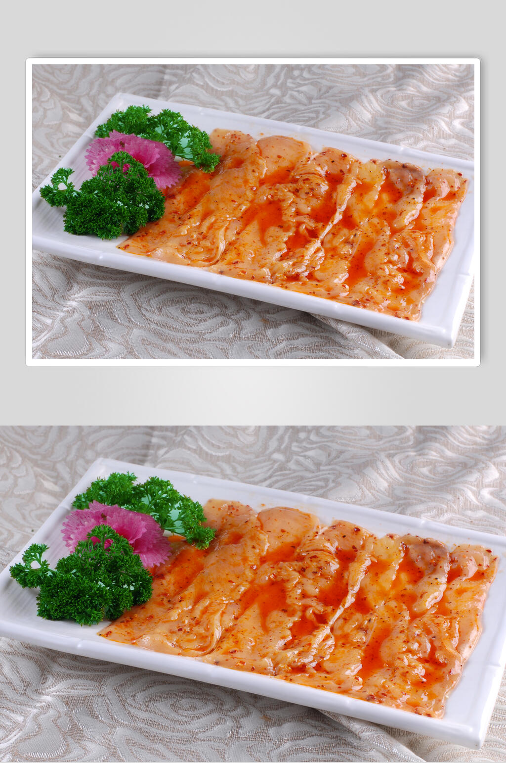 麻辣五花肉片素材