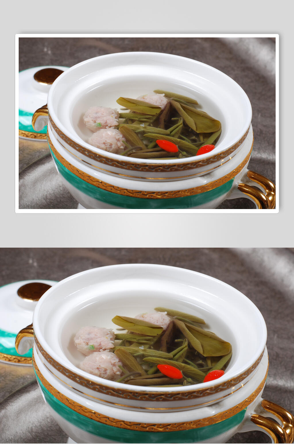 莼菜肉丸盅素材