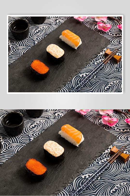 斑马纹寿司日式料理海报