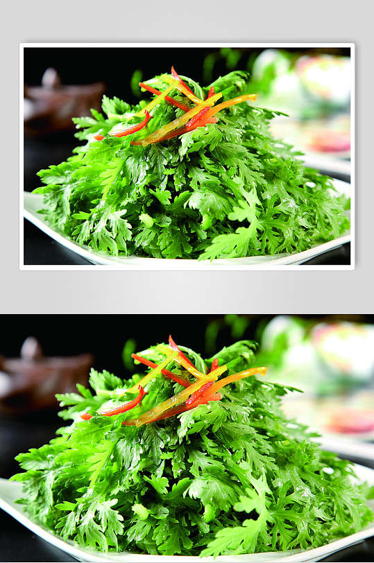 拌茼蒿高清图片