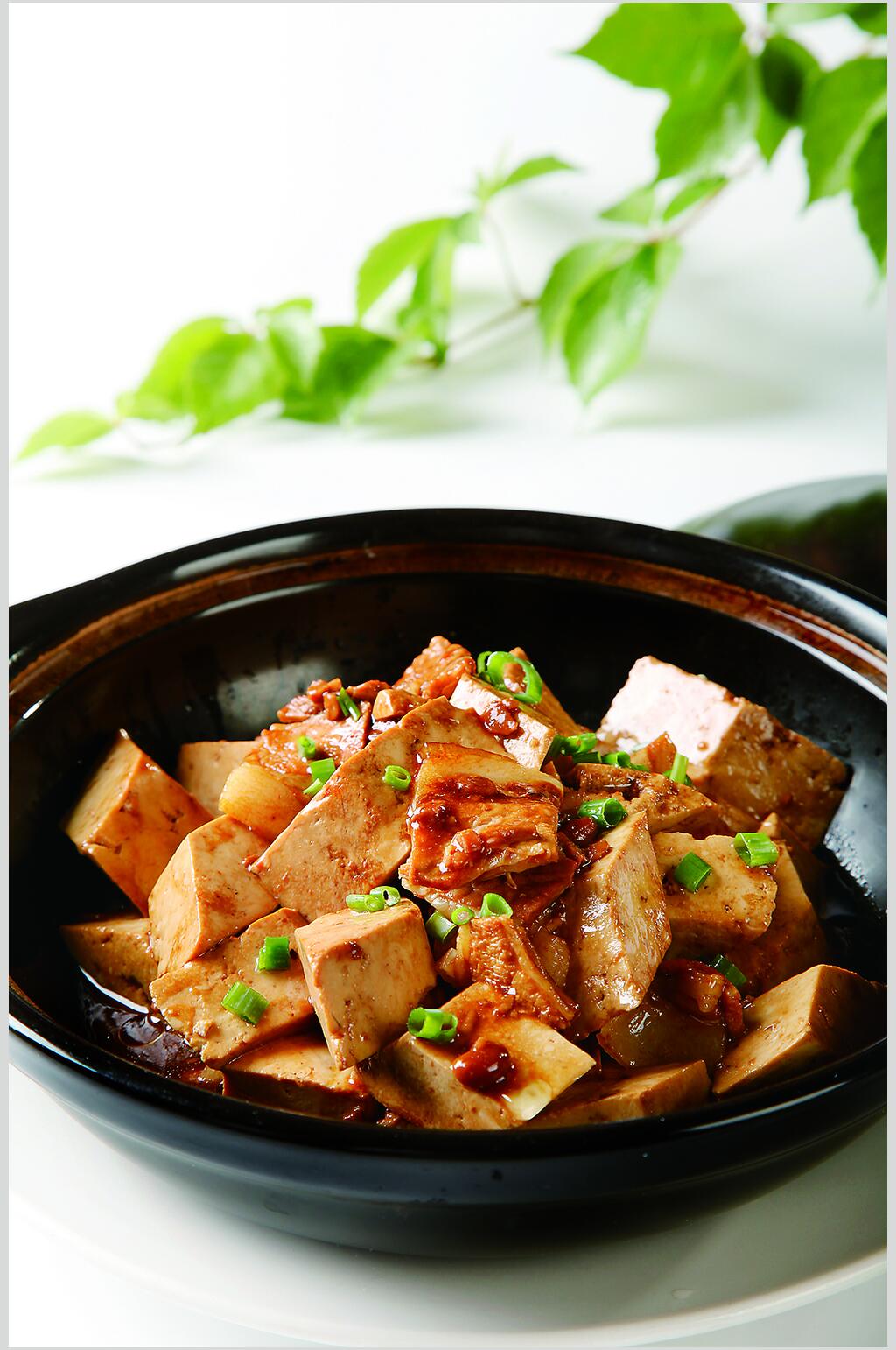 小炒肉炖豆腐素材